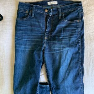 Madewell 10” inch high rise skinny jeans Sz 28